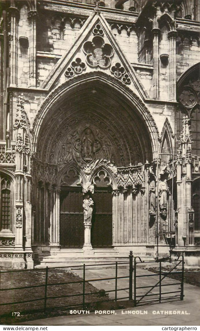 England Lincoln Cathedral South Porch Detail Aspect - Lincoln