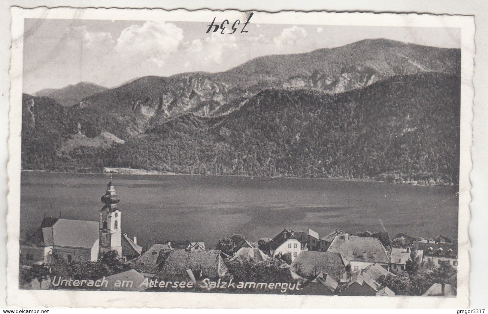 D3483) UNTERACH Am ATTERSEE - Salzkammergut - Alte S/W AK - Attersee-Orte