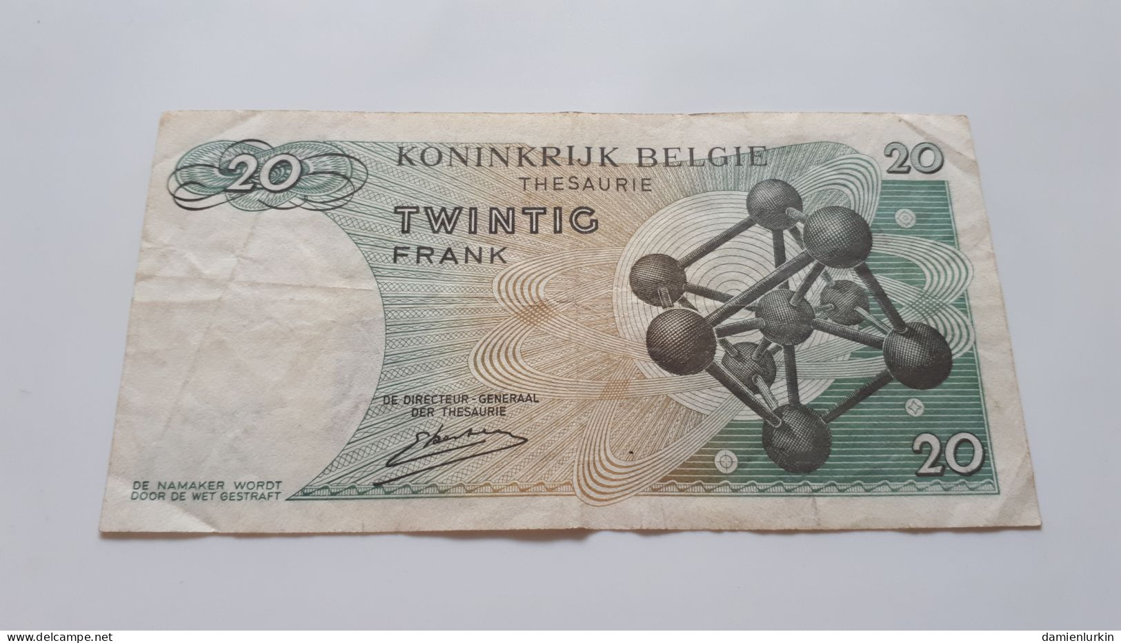 BELGIQUE/BELGIE/BELGIEN/BELGIUM ATOMIUM 20 FRANCS 1964 KESTENS SERIE 4 A P-138a.3 - 20 Francs