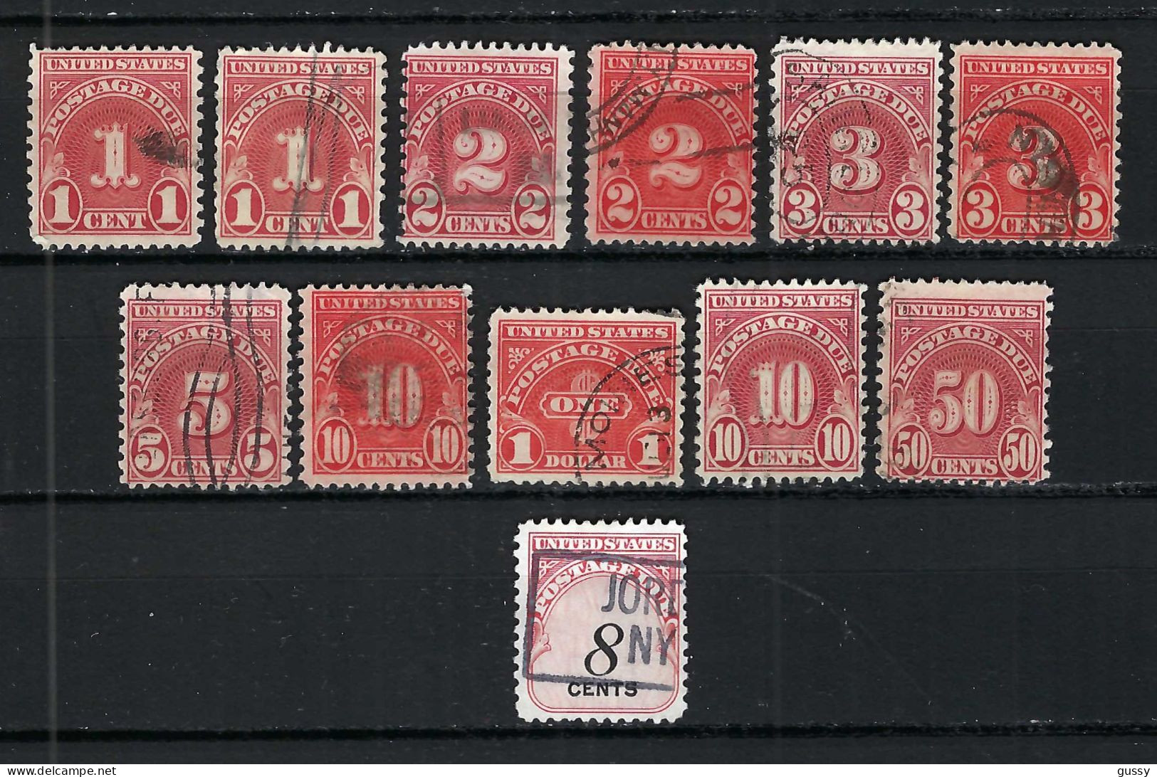 ETATS UNIS Taxe: Lot D' Obl. (2 Scans) - Postage Due