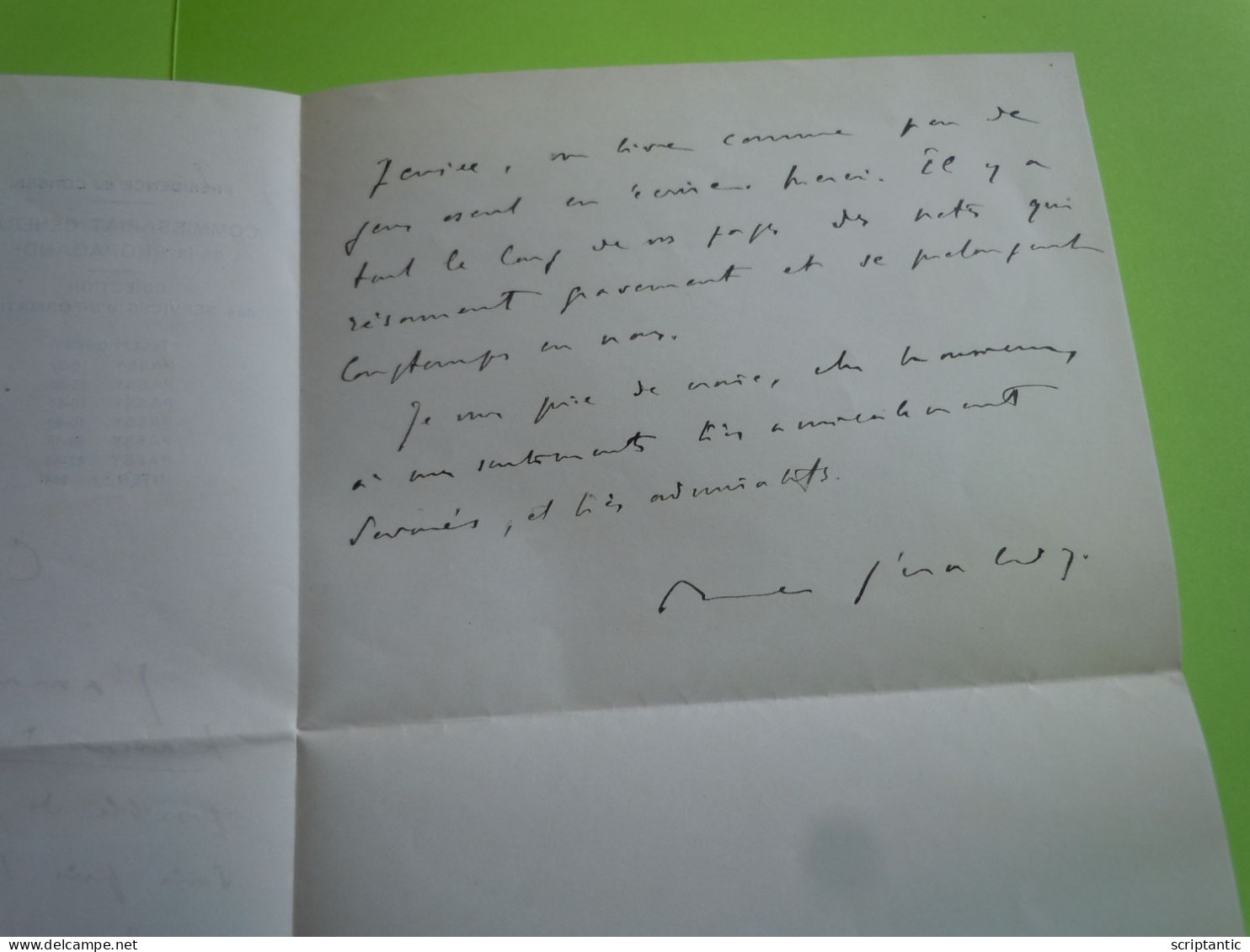 Autographe Paul GERALDY (1885-1983) POETE Et DRAMATURGE à Paul ARTUS - Writers