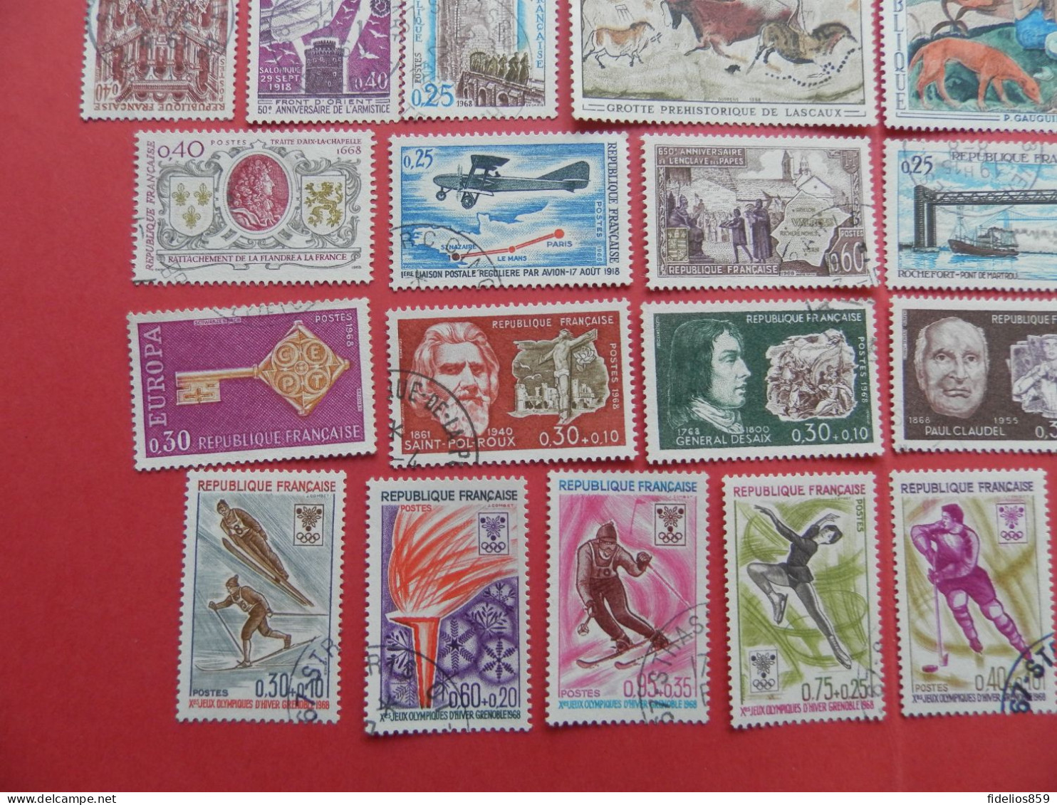 FRANCE : ANNEE COMPLETE 1968 SOIT 40TIMBRES OBLITERES QUALITE LUXE (VOIR PHOTOS) - 1960-1969