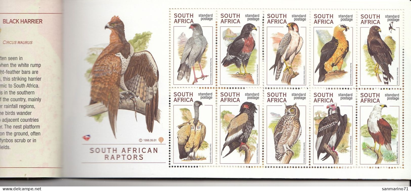 SOUTH AFRICA 1149-1160,unused Carnet,birds - Booklets