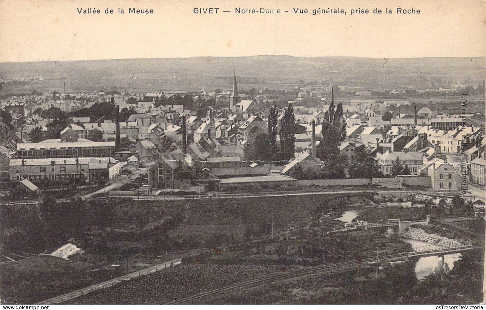 FRANCE - 08 - Givet - Notre-Dame - Vue Générale, Prise De La Roche - Carte Postale Ancienne - Givet