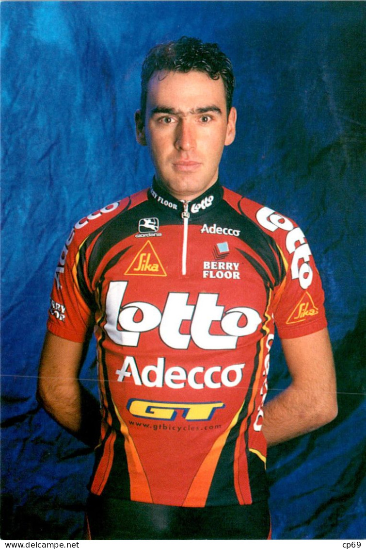 Carte Cyclisme Cycling サイクリング Format Cpm Equipe Cyclisme Pro Lotto Adecco Berry Floor 2000 Kurt Van De Wouwer Belge TB.E - Cyclisme