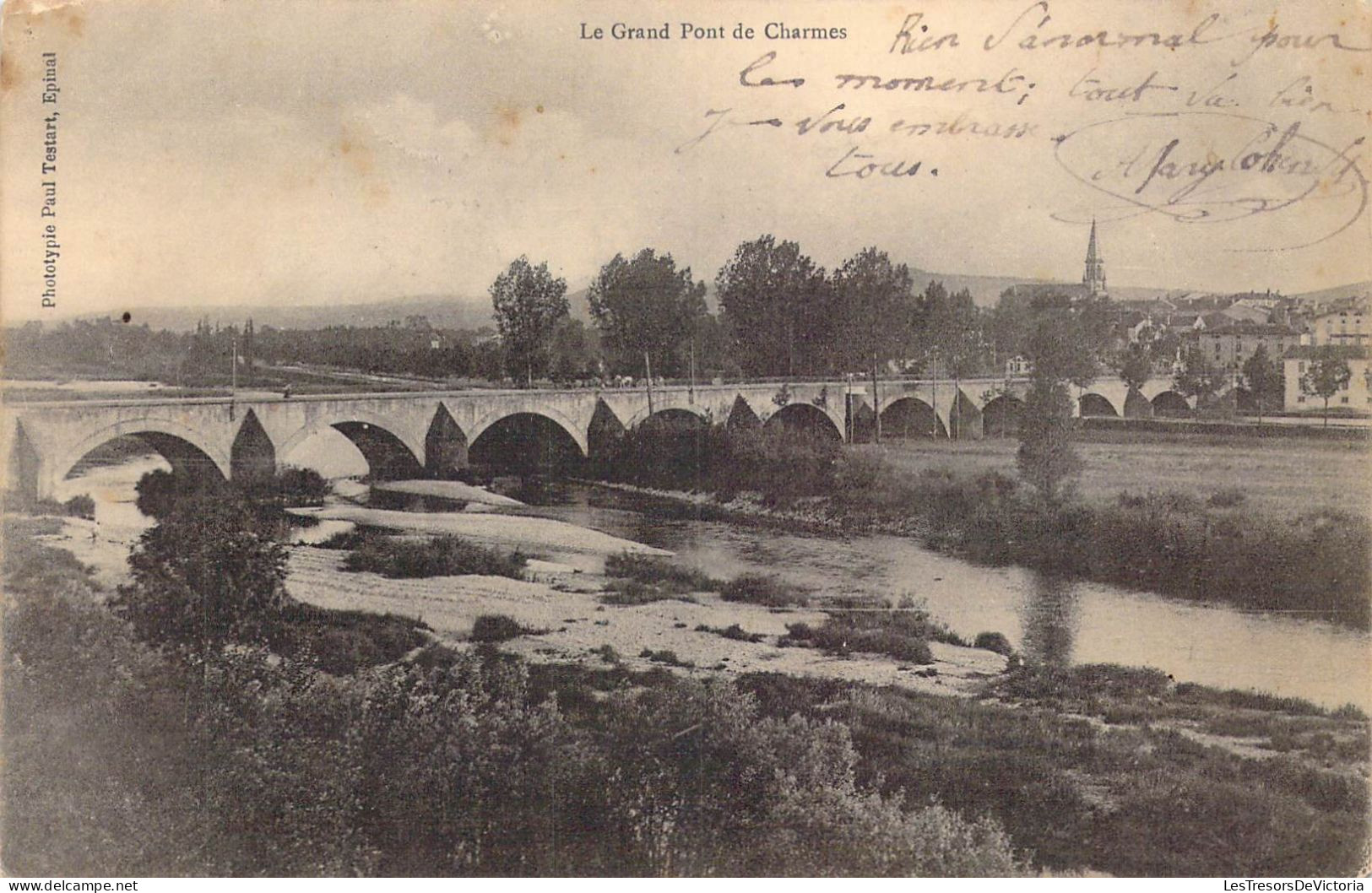 FRANCE - 88 - Charmes - Le Grand Pont De Charmes - Carte Postale Ancienne - Charmes