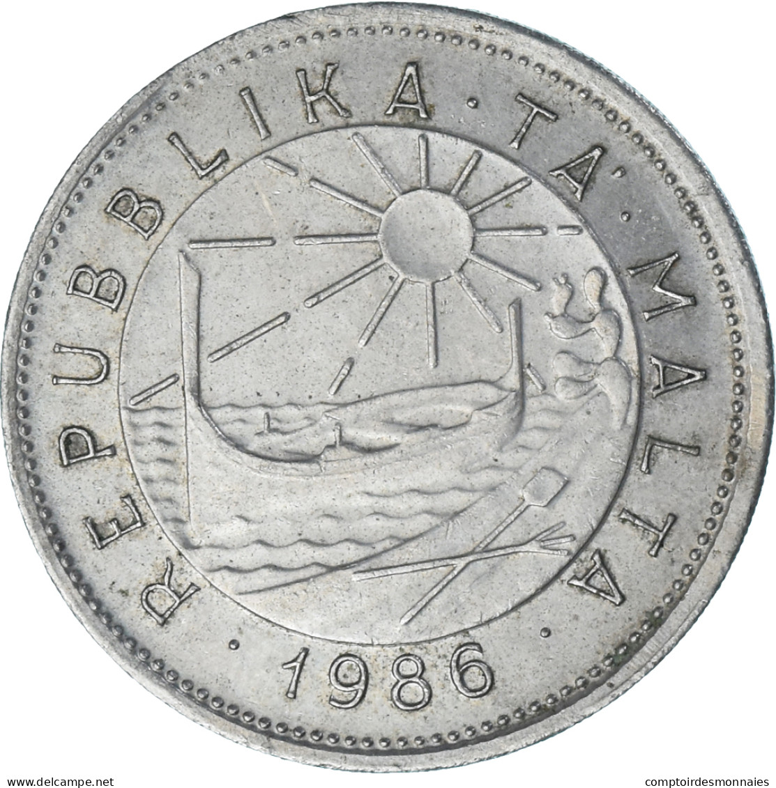 Monnaie, Malte, 25 Cents, 1986 - Malta