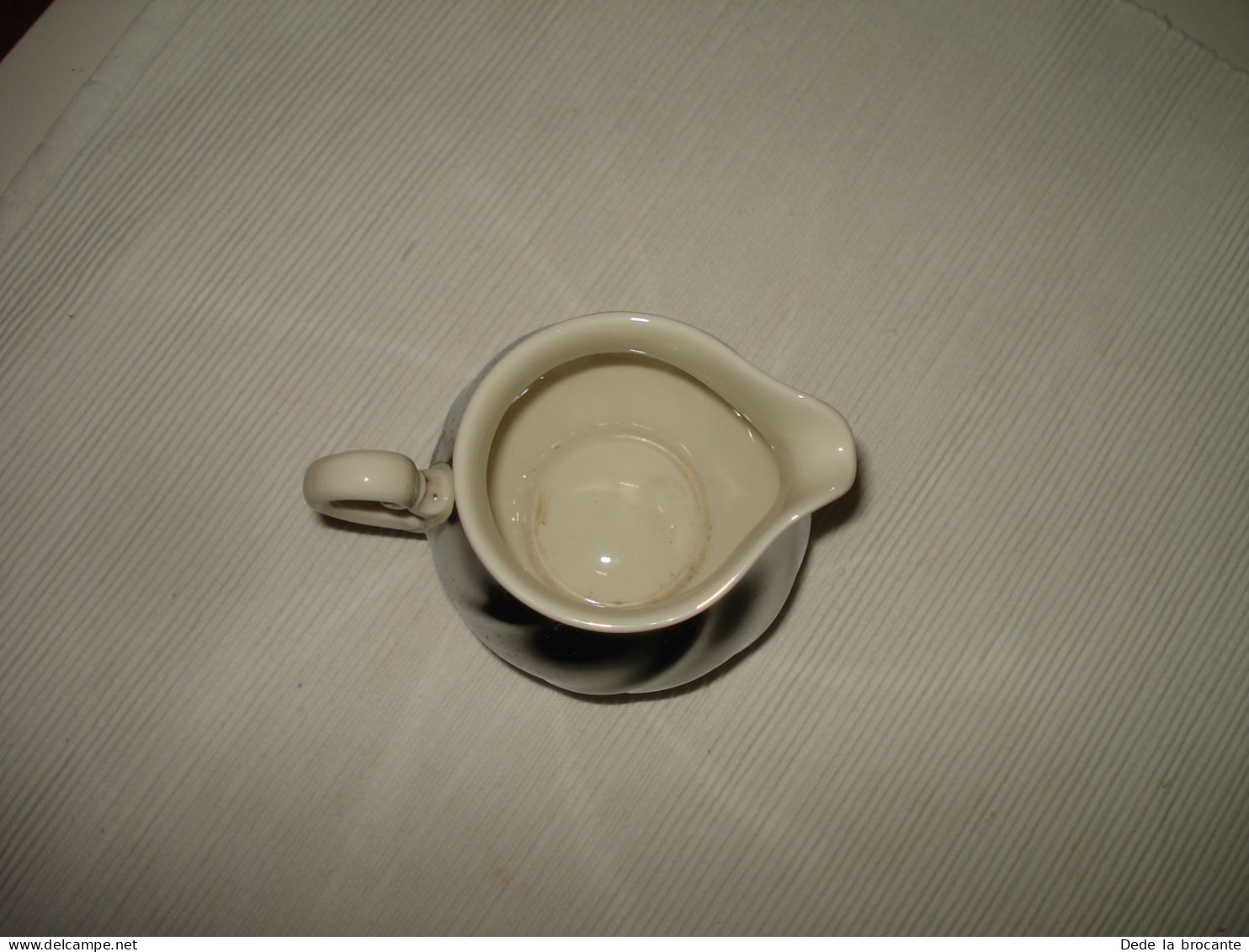O11 / Superbe service à café thé 3 pièces en porcelaine blanche argentée