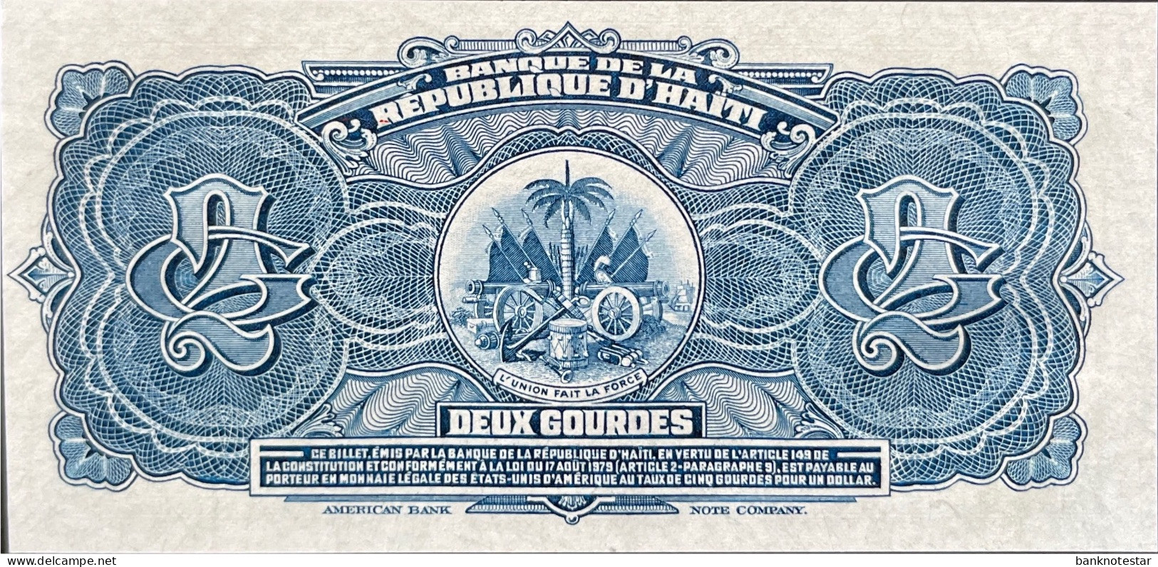 Haiti 2 Gourdes, P-231A (1979) - UNC - TYVEK BANKNOTE - Haïti