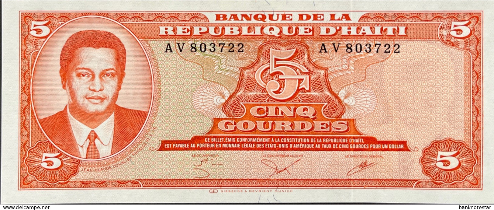 Haiti 5 Gourdes, P-241 (1979) - UNC - Haïti