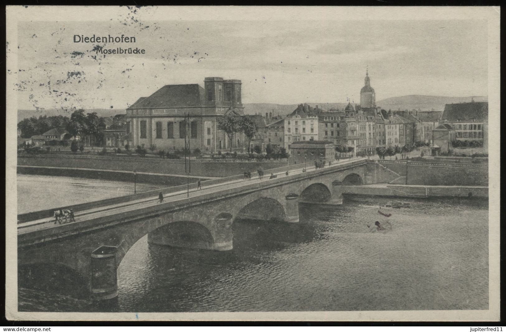 (C7569) AK Diedenhofen Thionville (Lothringen) Moselbrücke 1917 - Lothringen