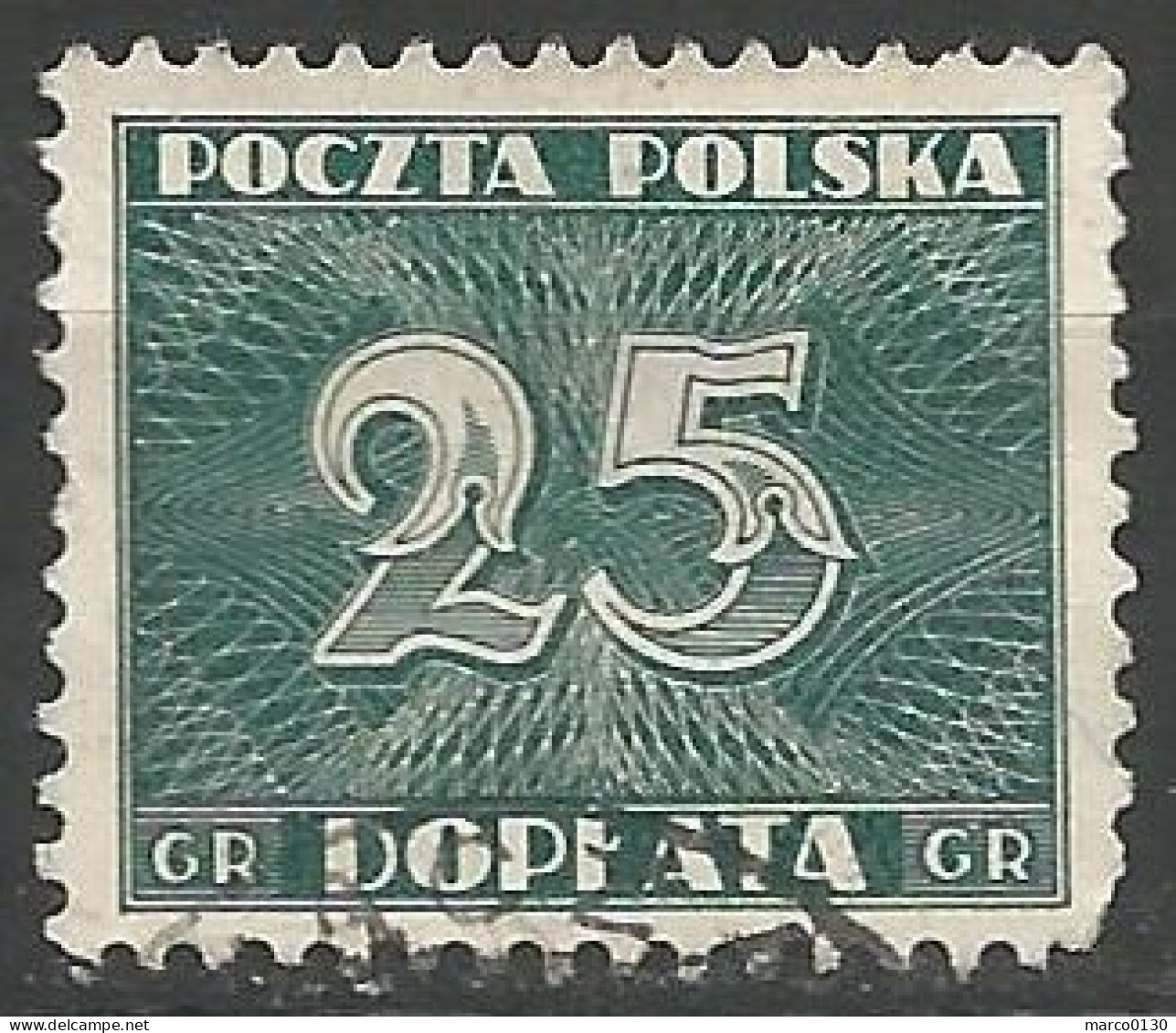 POLOGNE / TAXE N° 101 OBLITERE - Impuestos