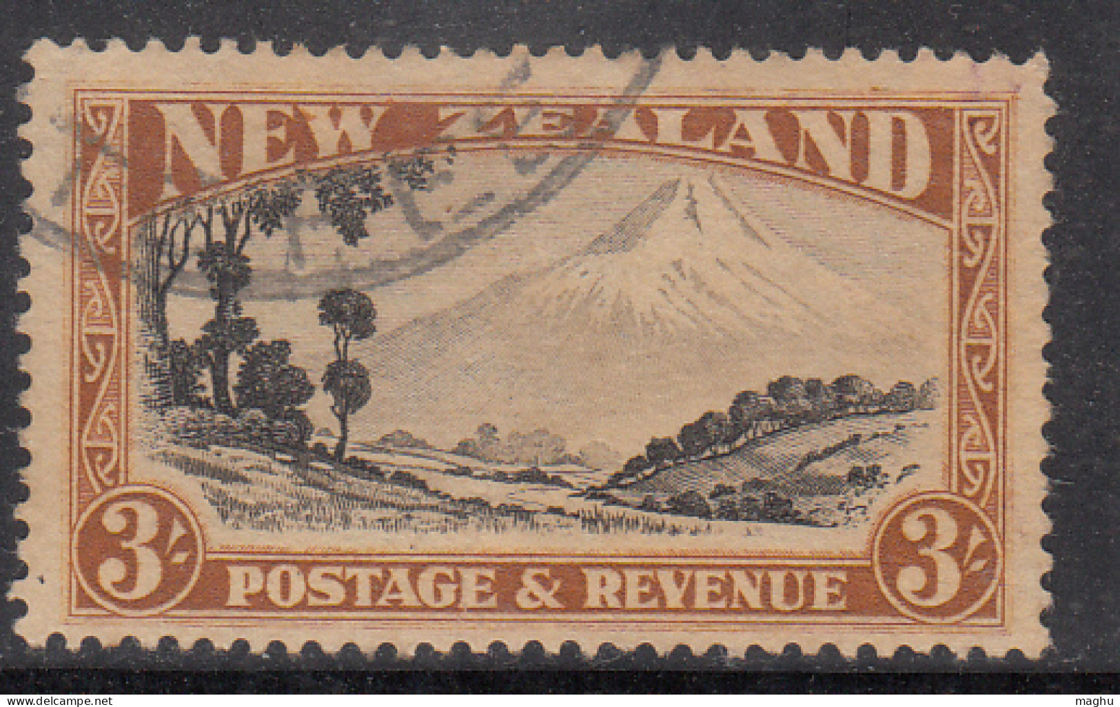 3s Used Mt Egmount, New Zealand 1936 - Usati