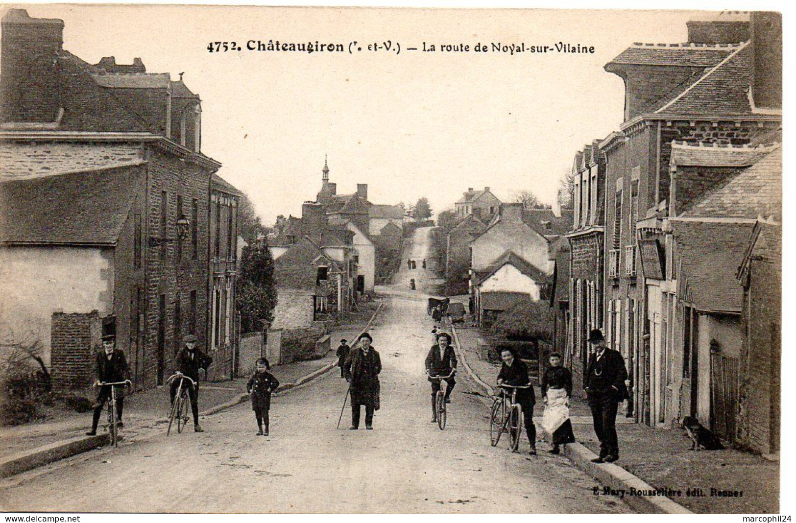 ILLE & VILAINE - Dépt N° 35 = CHATEAUGIRON = CPA écrite MARY ROUSSELIERE N° 4752 = La Route De Noyal-sur-Vilaine - Châteaugiron