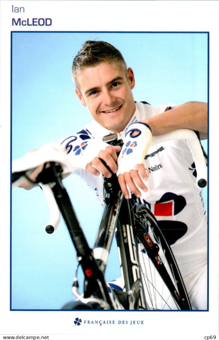 Carte Cyclisme Cycling サイクリング Format Cpm Equipe Cyclisme Pro Française Des Jeux 2007 Ian McLeod Sud-Africain Britannique - Cyclisme