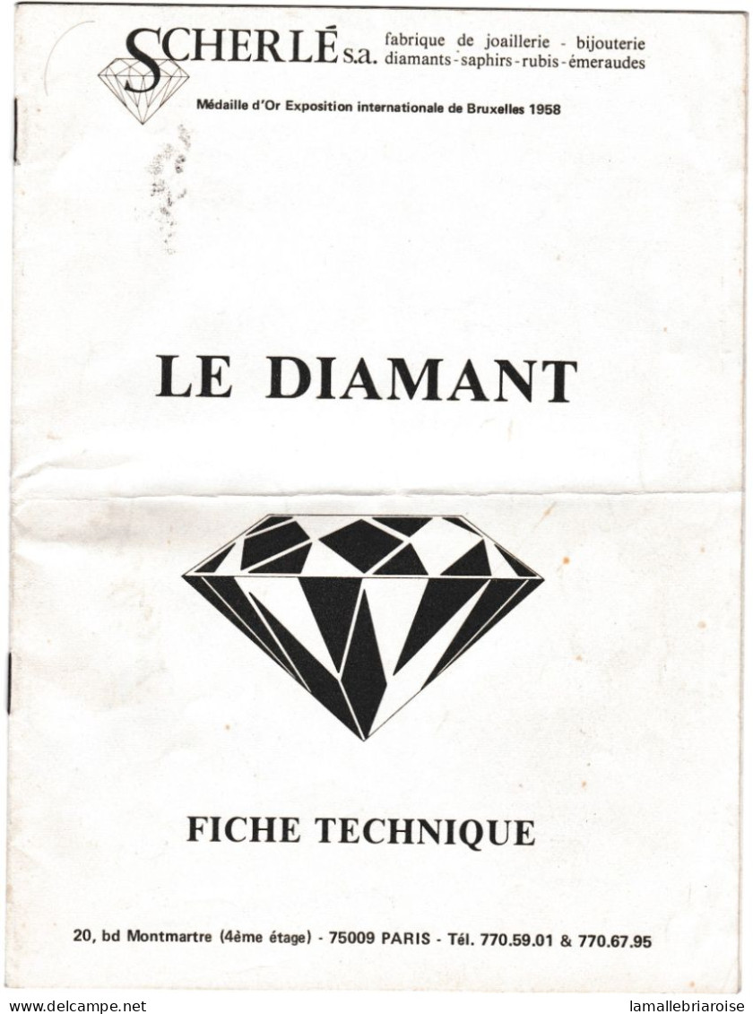 Carnet 12 Pages, Fiche Technique Le Diamant, Scherlé - Andere Plannen