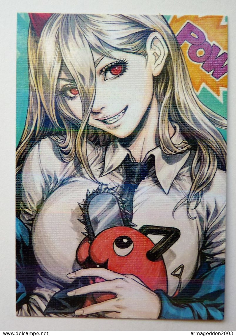 CARTE SEXY GIRL WAIFU BEAUTY MANGA MINT Holo Chainsaw Man Power & Pochita - Marvel