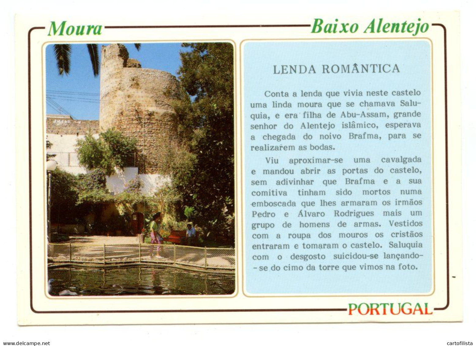 MOURA, Beja - Torre Do Castelo E Lenda Romântica    (2 Scans) - Beja