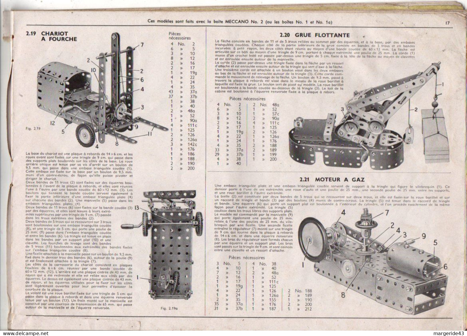 MECCANO CATALOGUE ET MANUEL D'INSTRUCTION N°2