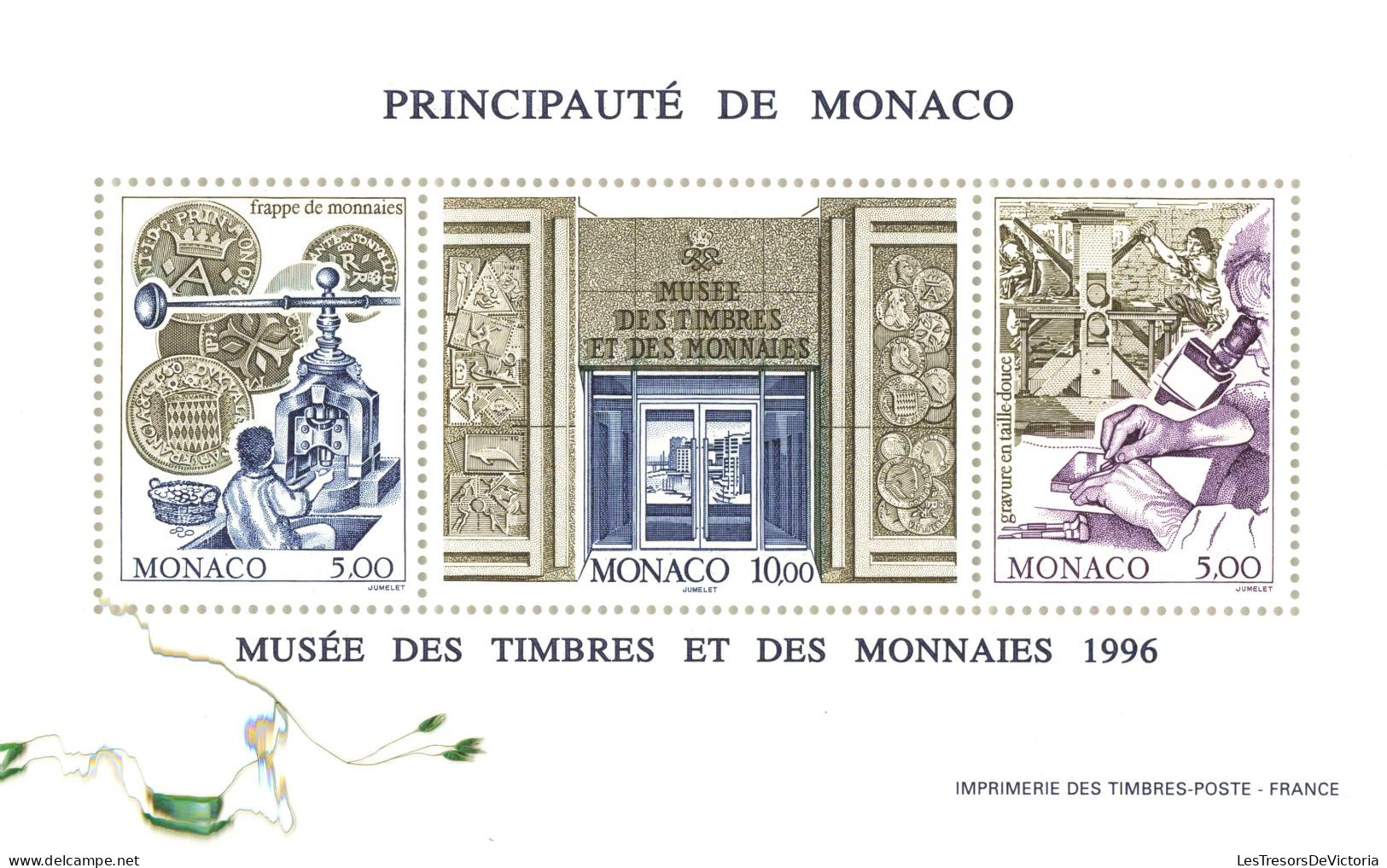 Monaco - Blocs MNH * - 1996 - Musée Des Timbres Et Des Monnaies 1996 - Blocs