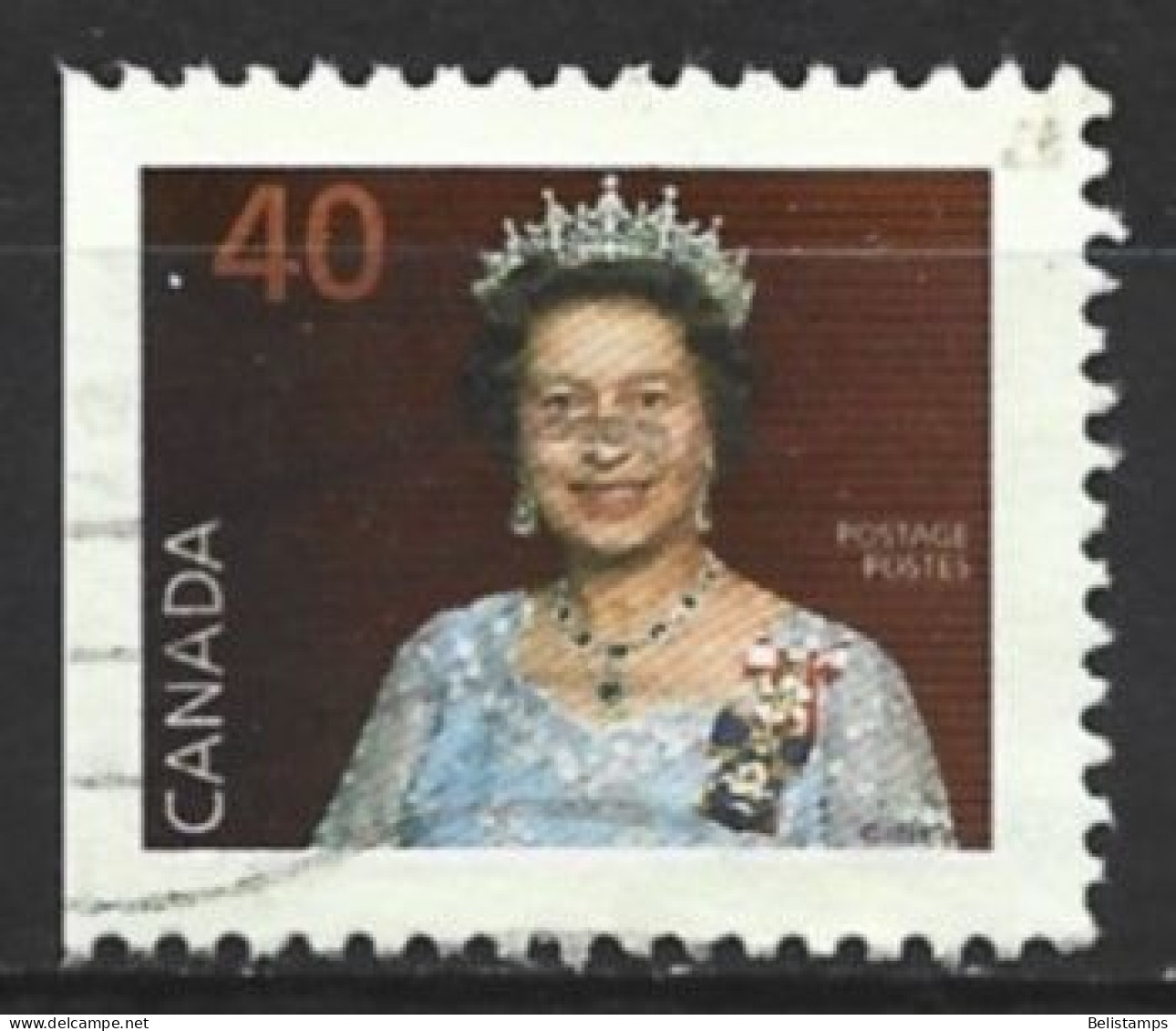 Canada 1990. Scott #1168a Single (U) Queen Elizabeth II - Timbres Seuls