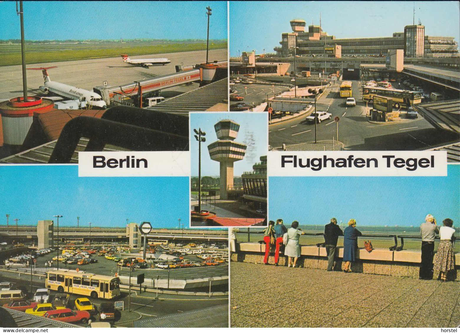 D-13405 Berlin - Flughafen Tegel - Airport - Parkplatz - Cars - Bus - Flugzeuge - British Airways - Nice Stamp - Tegel