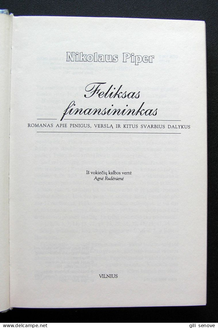 Lithuanian Book / Feliksas Finansininkas 1999 - Novels