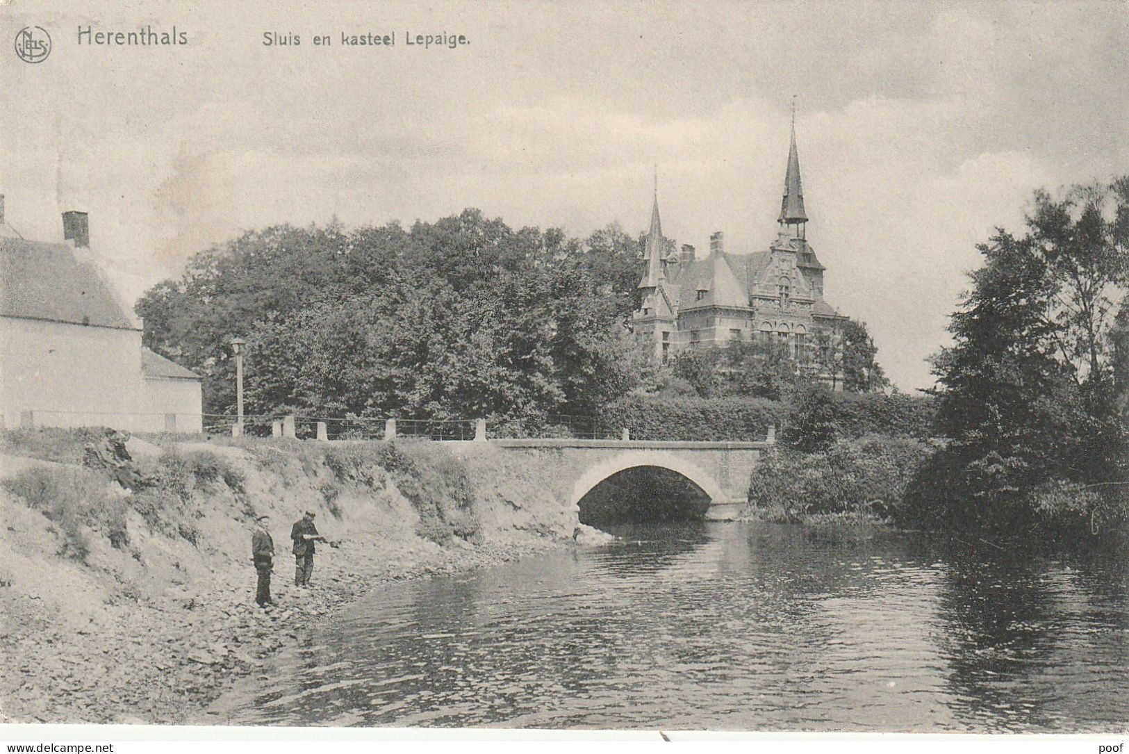 Herenthals / Herentals : Sluis En Kasteel Lepaige ( Met Vissers ) --- 1907 - Herentals