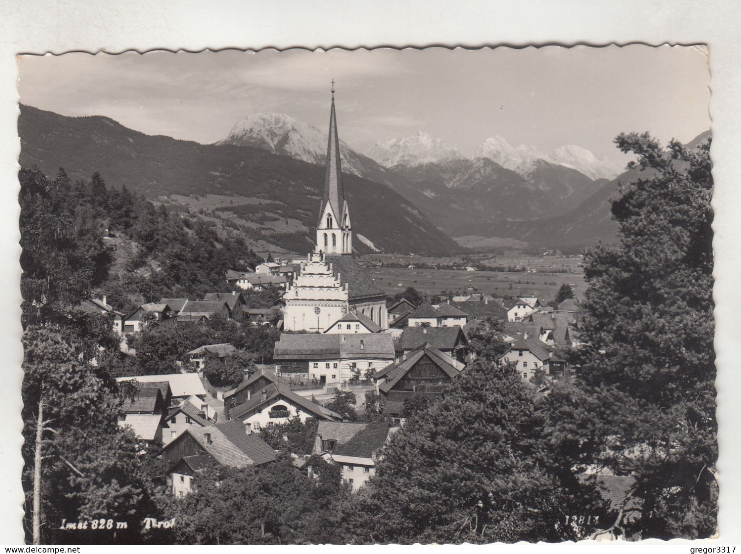 D3665) IMST In TIROL - Alte S/W Ansicht über Bäume Auf Häuser U. Kirche - Imst