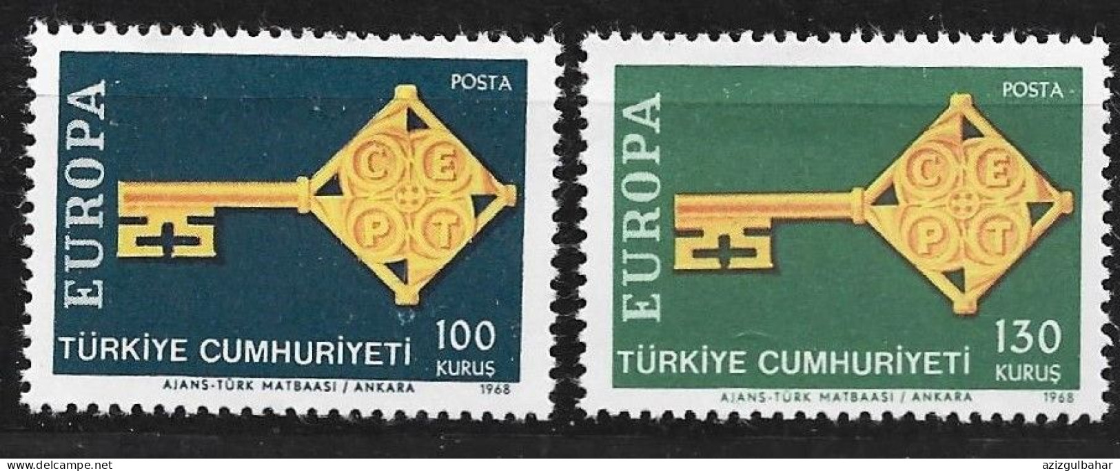 1968 - EUROPA - BRIDGES - TURKISH CYPRUS STAMPS - UMM - 1 SETS - 1968