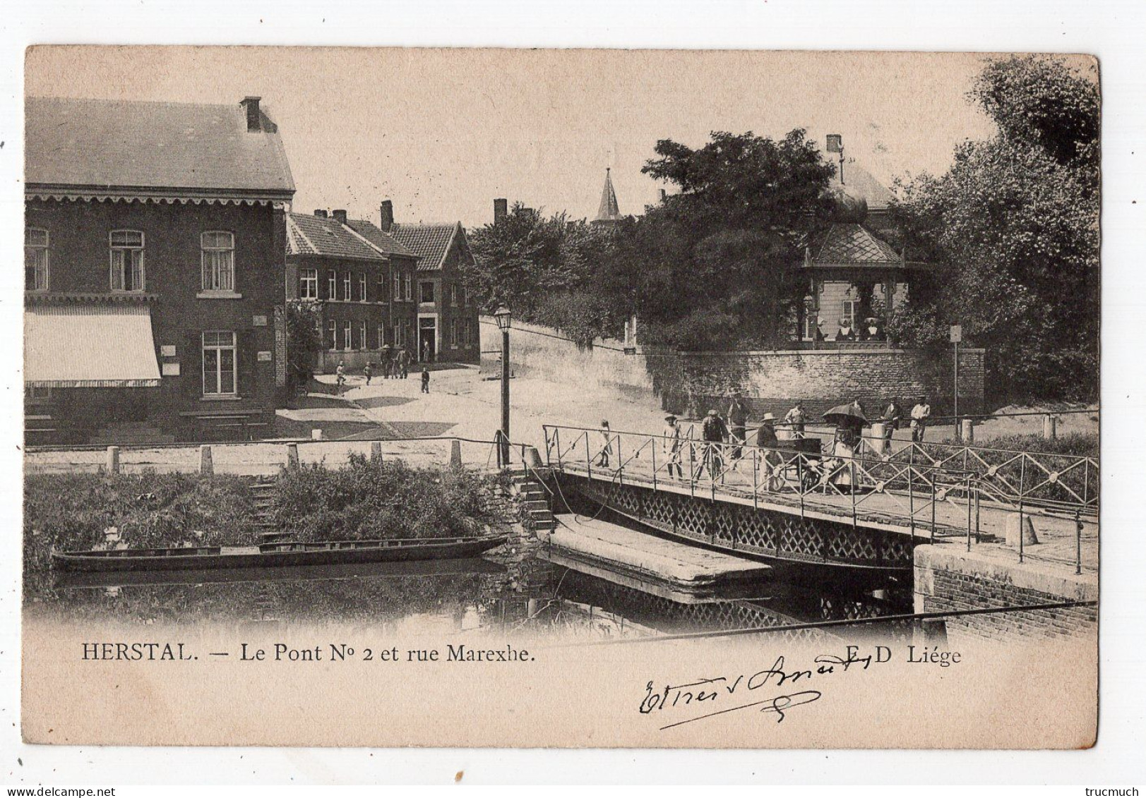 134 - HERSTAL - Le Pont N° 2 Et Rue Marexhe  *E.D., Liège * - Herstal