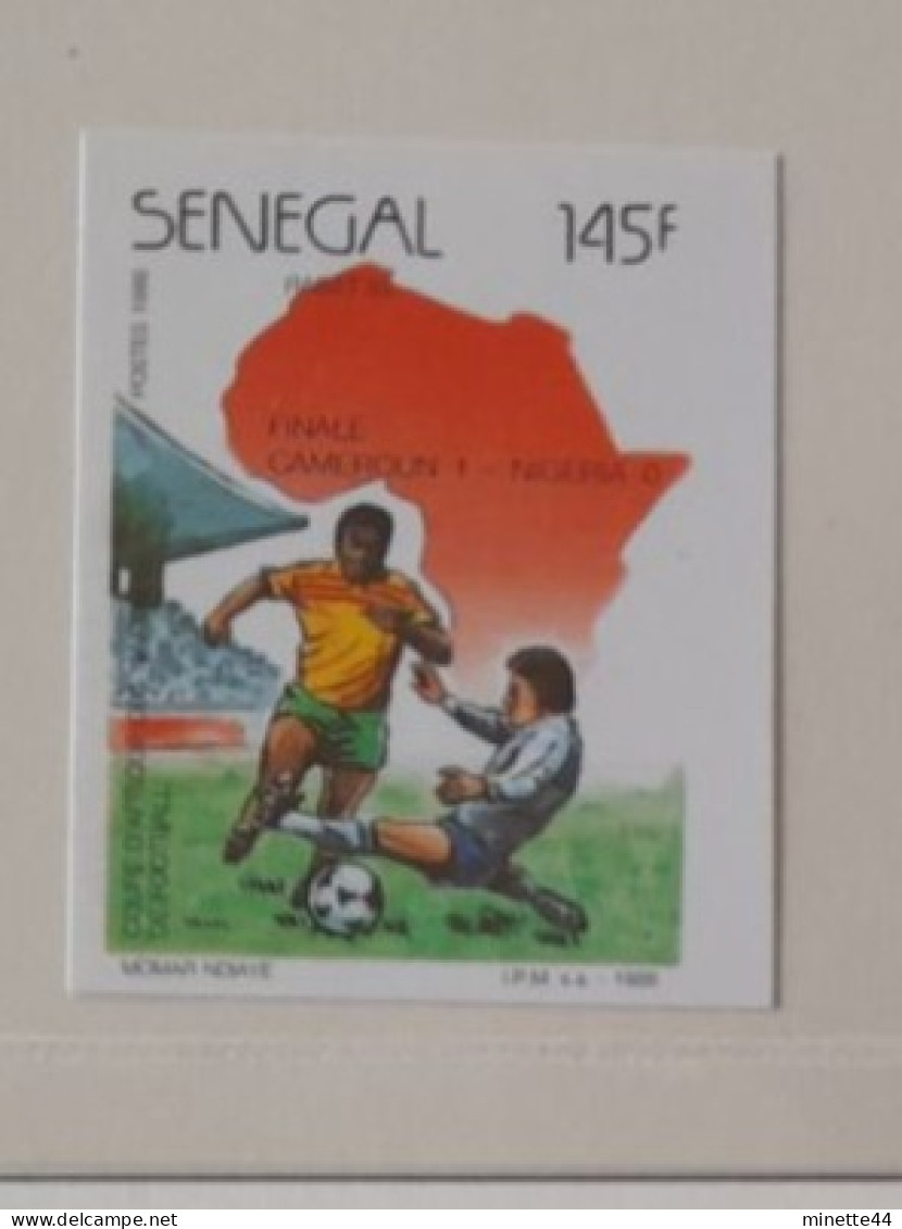 SENEGAL 1988  MNH** 4 STAMPS IMPERF   FOOTBALL FUSSBALL SOCCER CALCIO VOETBAL FUTBOL FUTEBOL FOOT FOTBAL Gardien - Fußball-Afrikameisterschaft