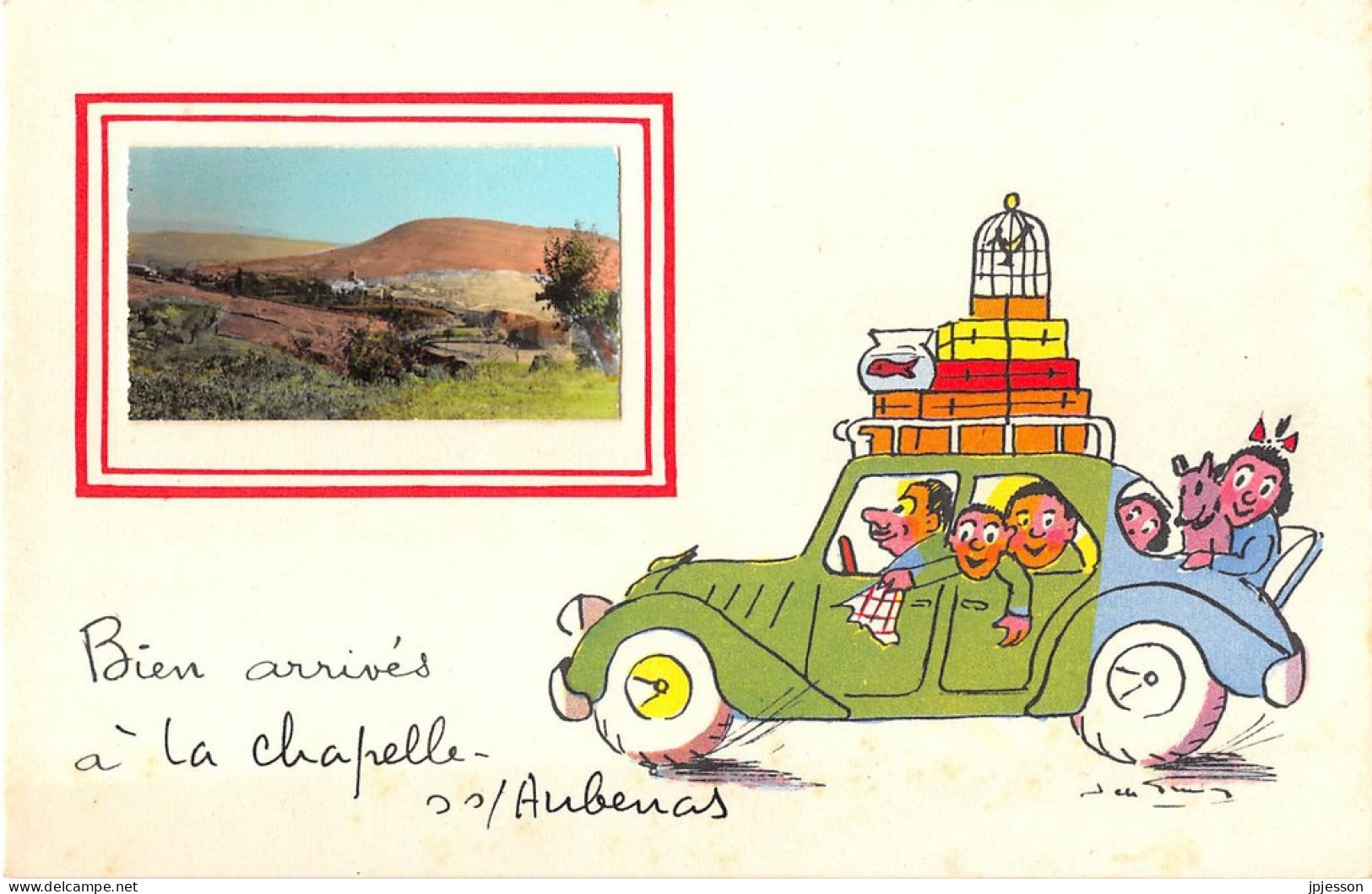 ILLUSTRATEUR - JEAN DE PREISSAC -HUMORISTIQUE, AUTOMOBILE - IMAGE COLLEE - LA CHAPELLE SOUS AUBENAS (ARDECHE 07) - Preissac