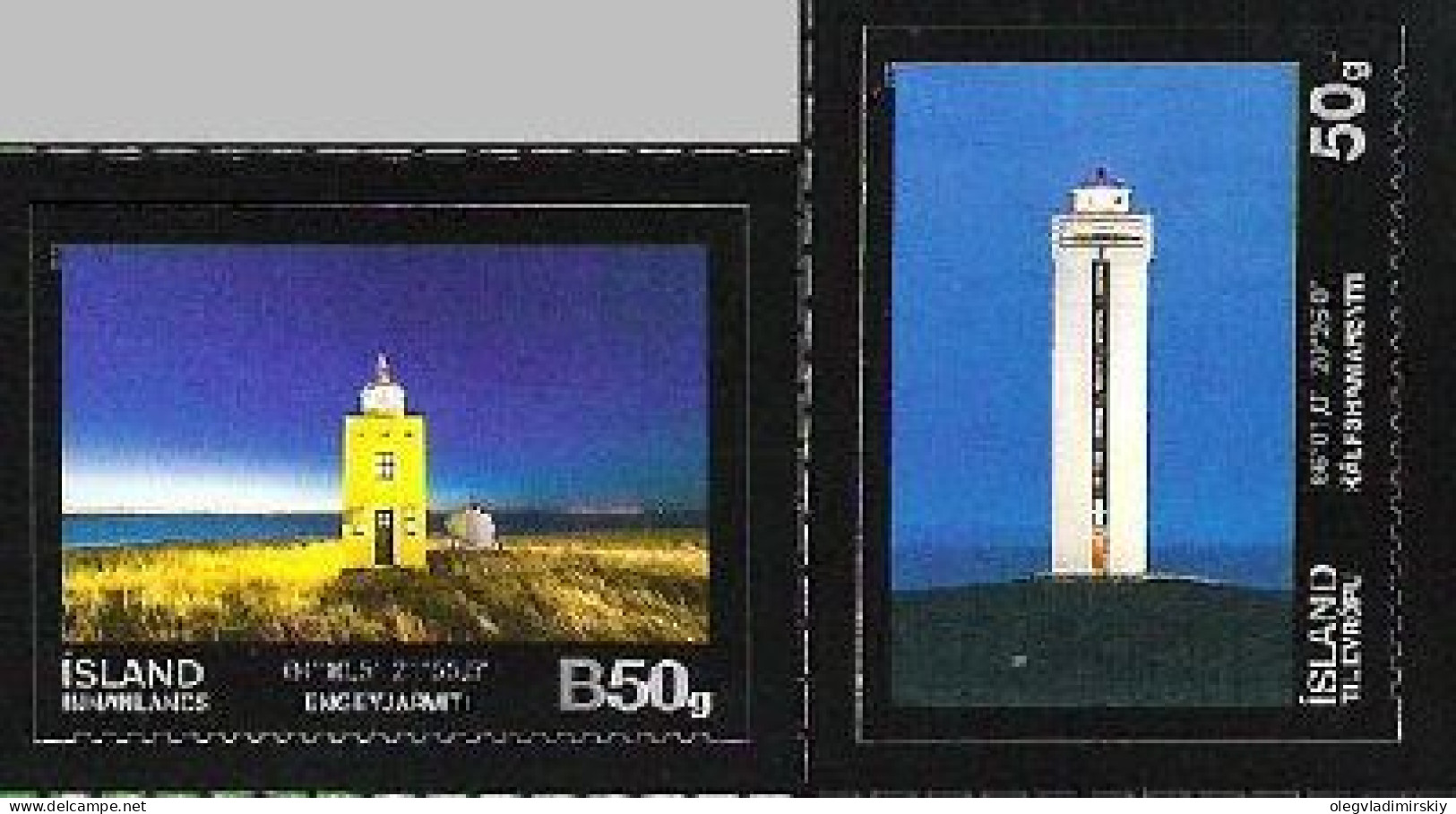 Iceland Island Istande 2012 Lighthouses Set Of 2 Stamps Mint - Ungebraucht