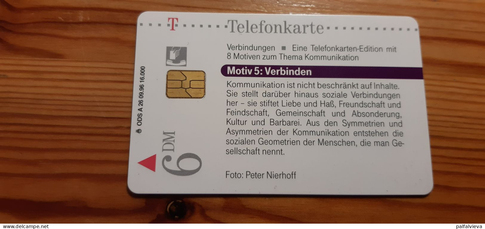 Phonecard Germany A 26 09.96. Verbinden 16.000 Ex - A + AD-Series : Publicitaires - D. Telekom AG