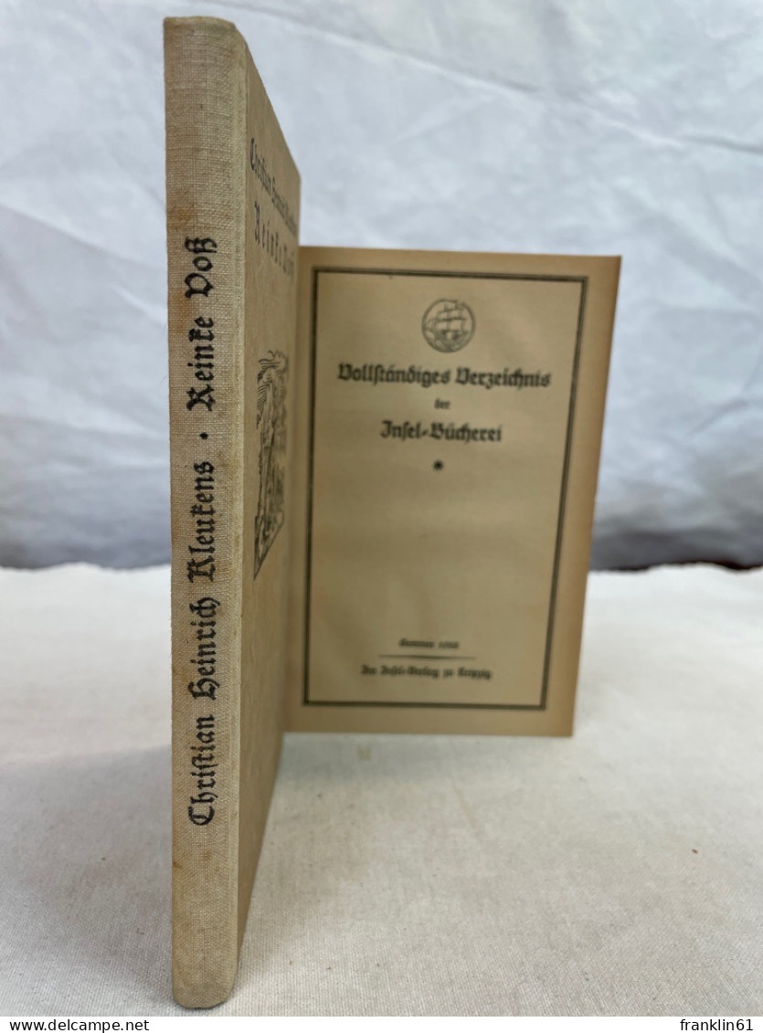 Reinke Voß, Eene Ole Geschichte, Nee Verstellt. - Poems & Essays