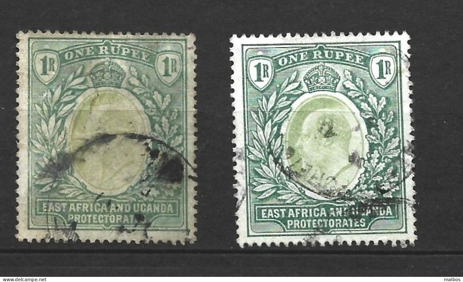 EAST AFRICA & OUGANDA PROTECTORATE  1903   (o)  - S&G 9 + 9a (chalk-surfaced Paper)   - Wmk Crown CC - East Africa & Uganda Protectorates