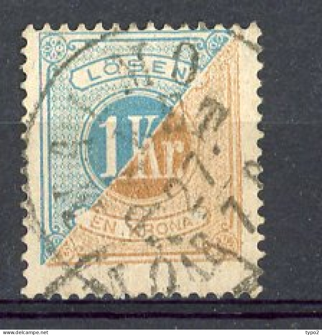 SUE TAXE Yv. N° 10 Dent. 13  (o)  1k  Bleu Et Bistre  Cote  25 Euro BE  2 Scans - Taxe