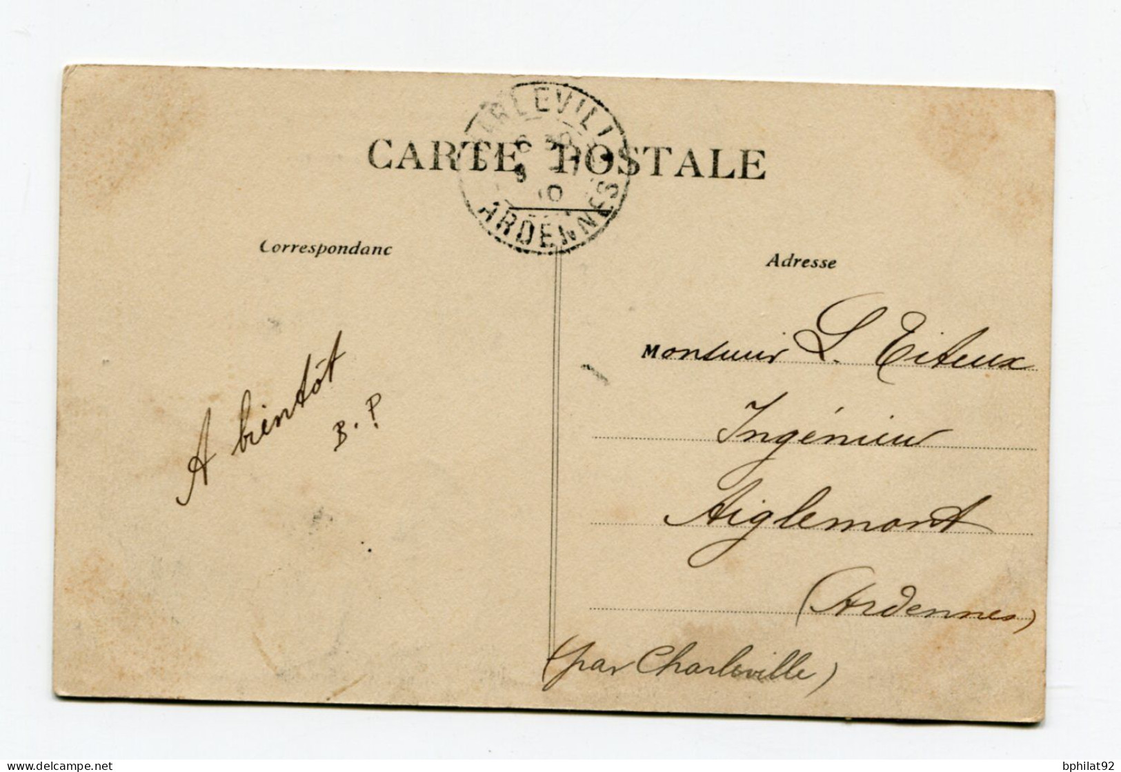 !!! CPA DU MEETING DE REIMS BETHENY DE 1910, CACHET HEXAGONAL SPECIAL ET VIGNETTE - Luftfahrt