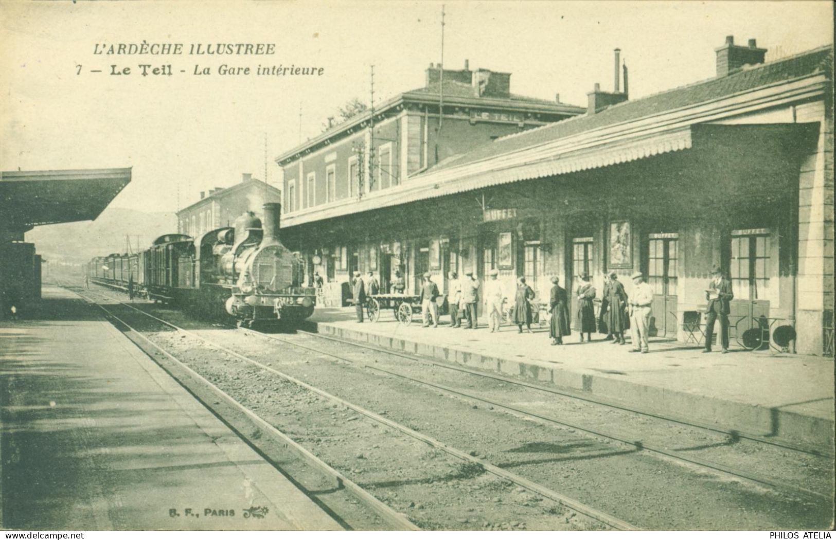 CPA CP L'Ardèche Illustrée Le Teil La Gare Intérieure B.F Paris - Le Teil