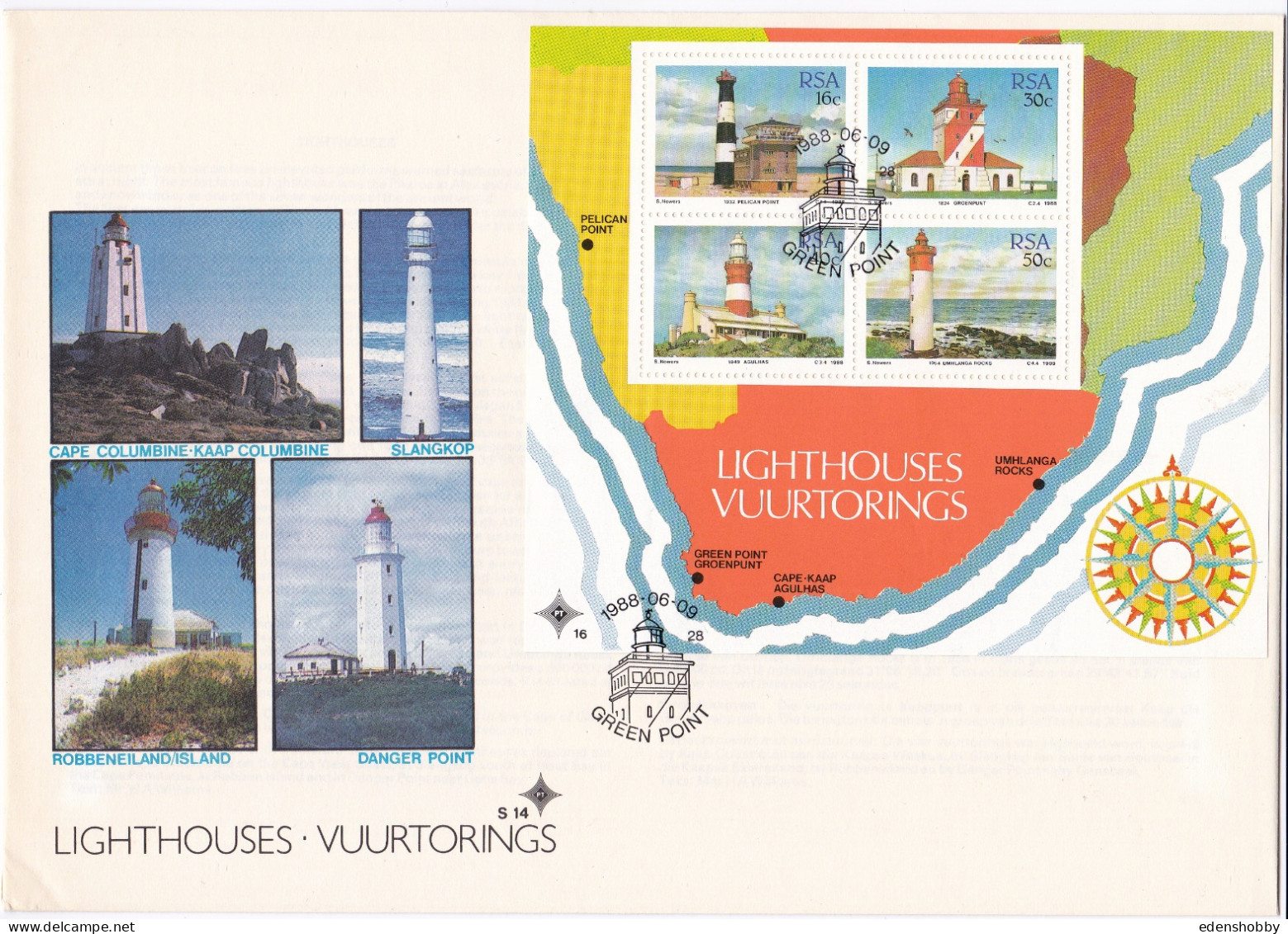 SOUTH AFRICA RSA 1988-89 10 Official First Day Covers FDC 4.24 4.25 4.25.1 4.26  S14 5.2 5.3 5.3.1 5.4 5.5 - Briefe U. Dokumente