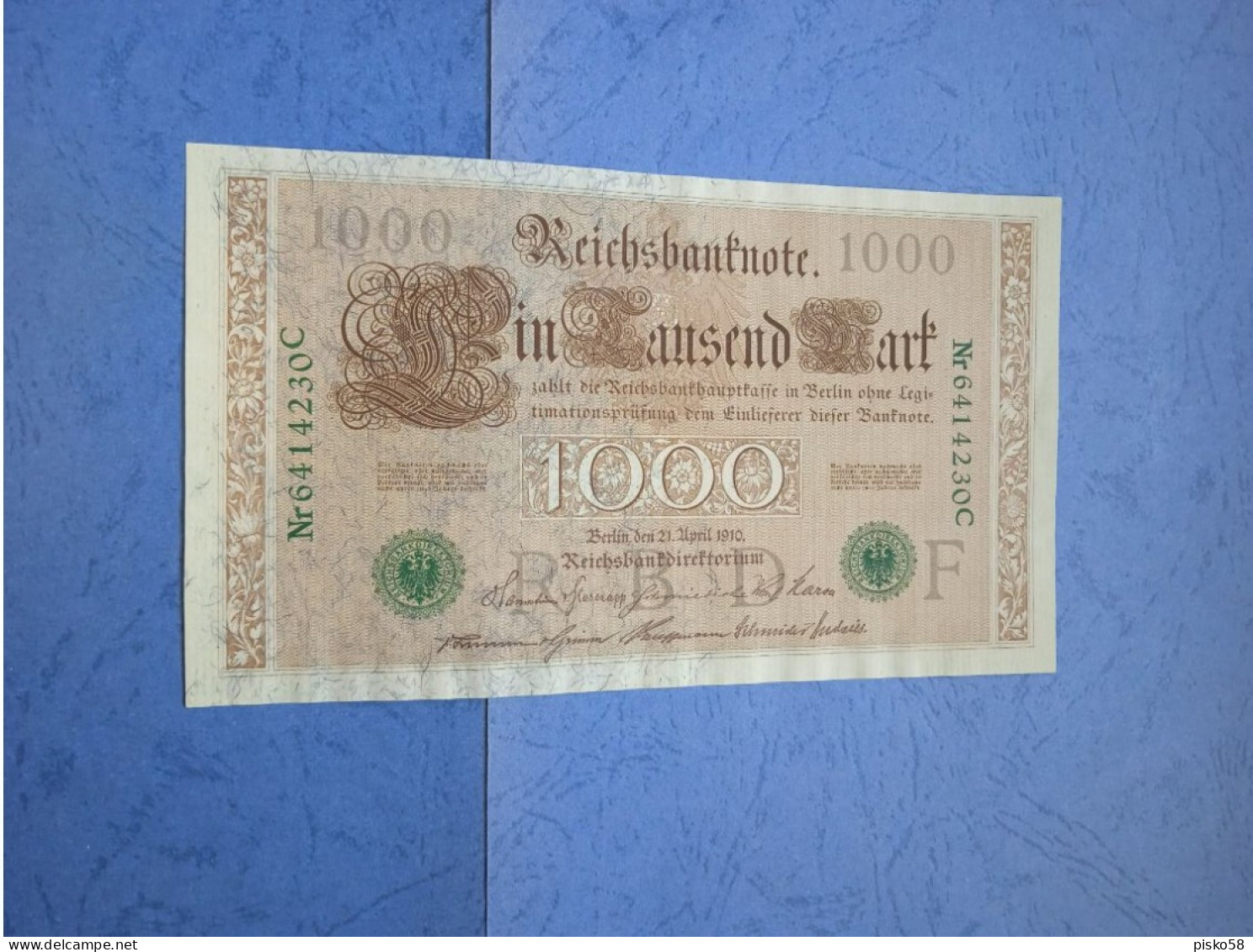 GERMANIA-P45b 1000M 21.4.1910 - - - 1000 Mark