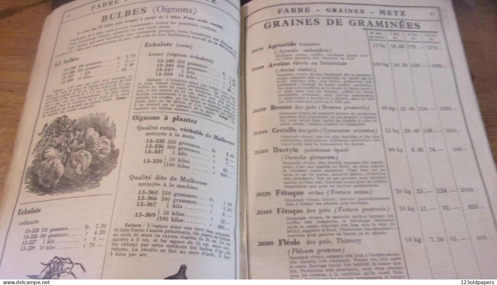 Catalogue Général/ FABRE/ Grainetier/Rue Mazelle/ METZ/ Moselle// 1937 PLANTES RICHEMENT ILLUSTRE  144 PAGES - Jardinería