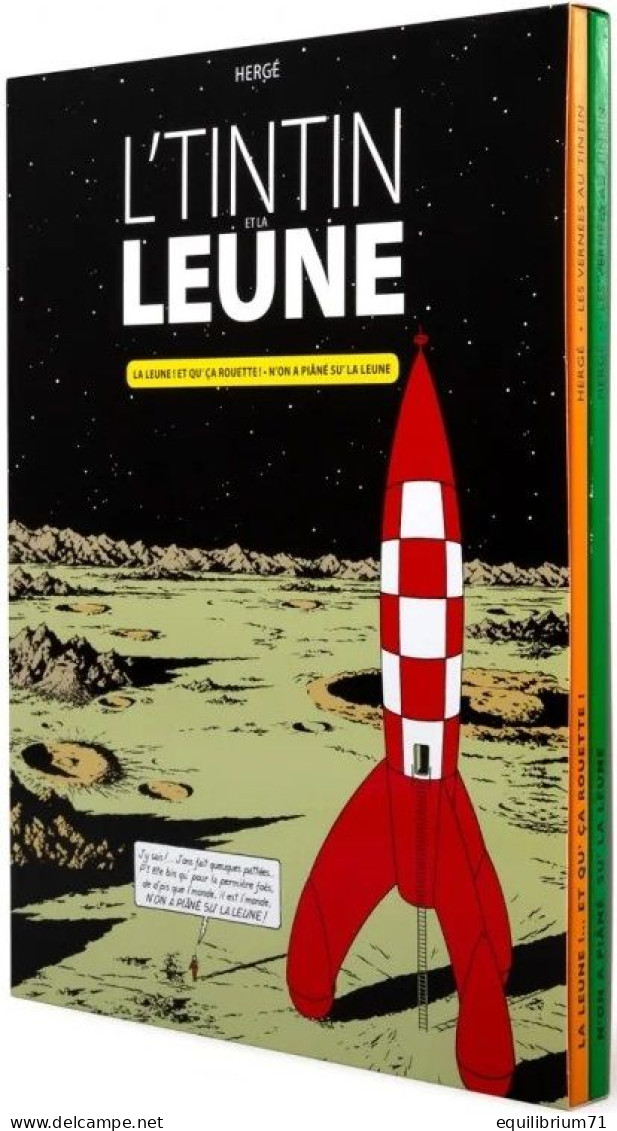 Tintin - Coffret Contient 2 Albums En Sarthois : Objectif Lune Et On A Marché Sur La Lune. - Comics & Manga (andere Sprachen)