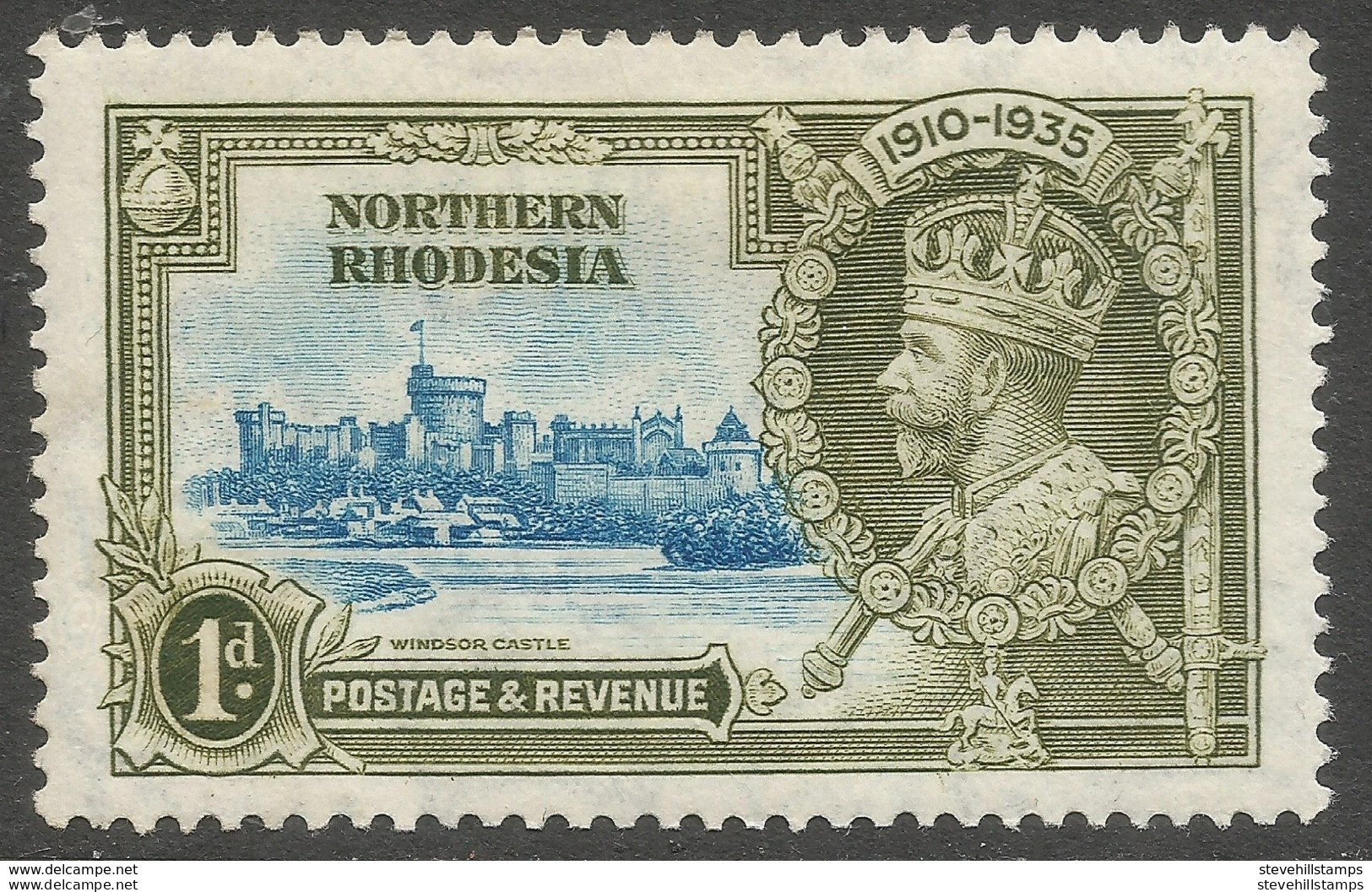 Northern Rhodesia. 1935 KGV Silver Jubilee. 1d MH. SG 18 - Northern Rhodesia (...-1963)