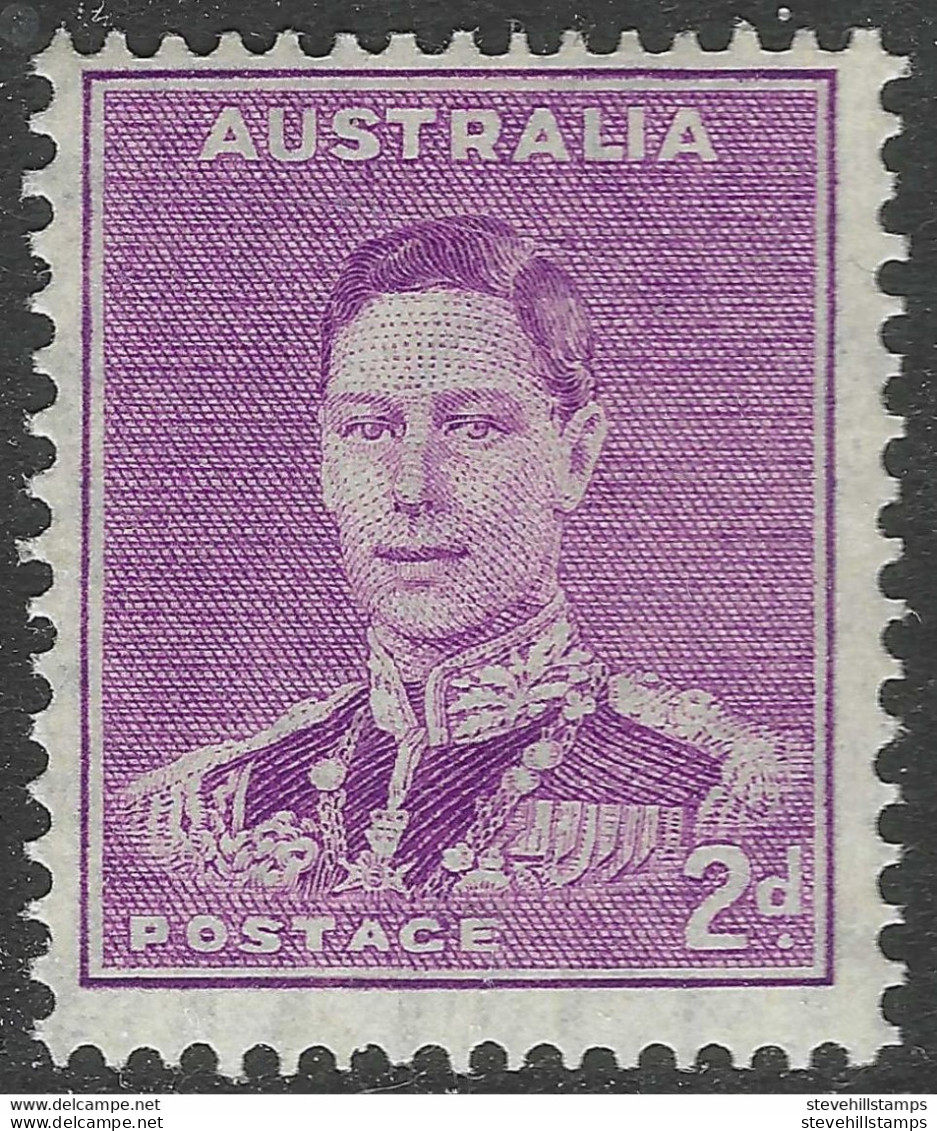 Australia. 1937-49 KGVI. 2d Purple MNH. P15X14 SG 185 - Ongebruikt