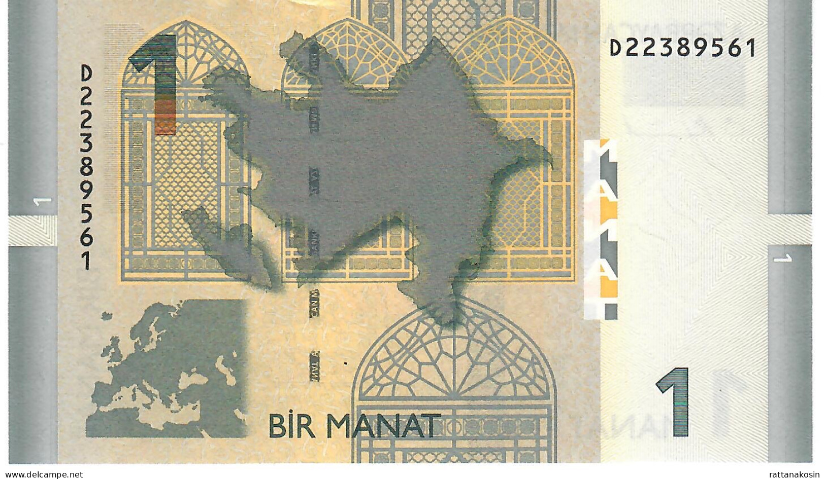 AZERBAIJAN P31a 1 MANAT 2009     UNC. - Azerbaïjan