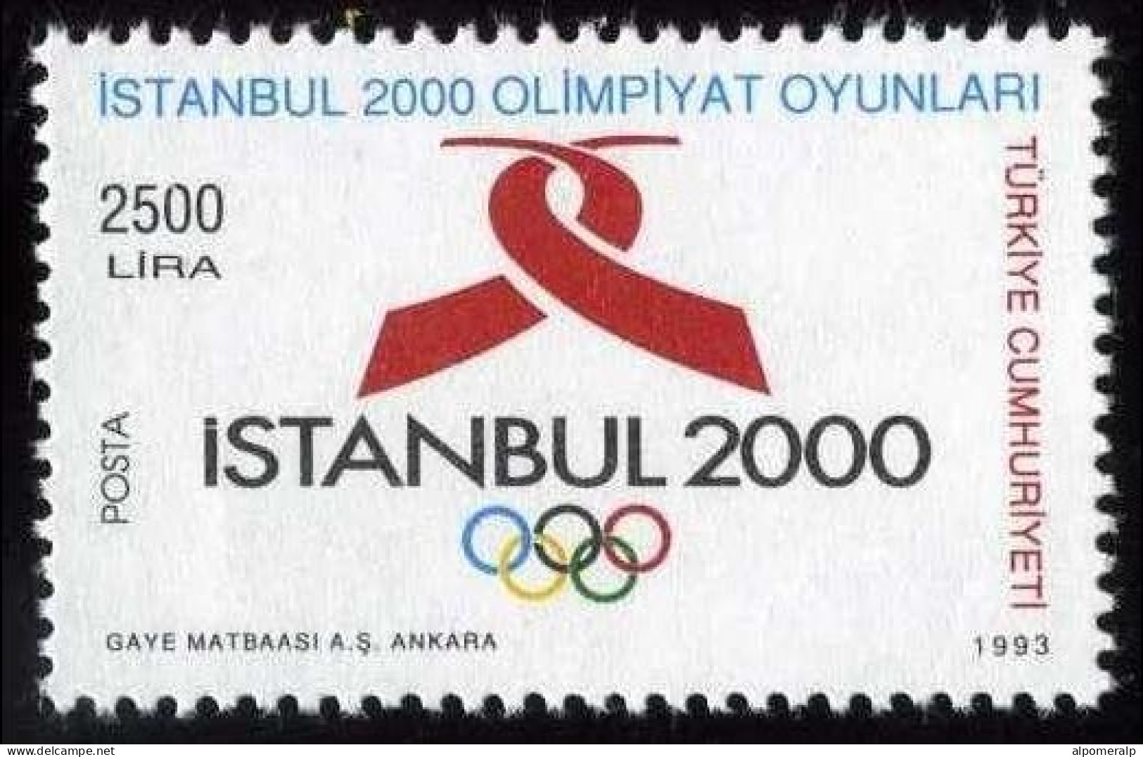 Türkiye 1993 Mi 2999 MNH Olympic Games Emblem - Unused Stamps