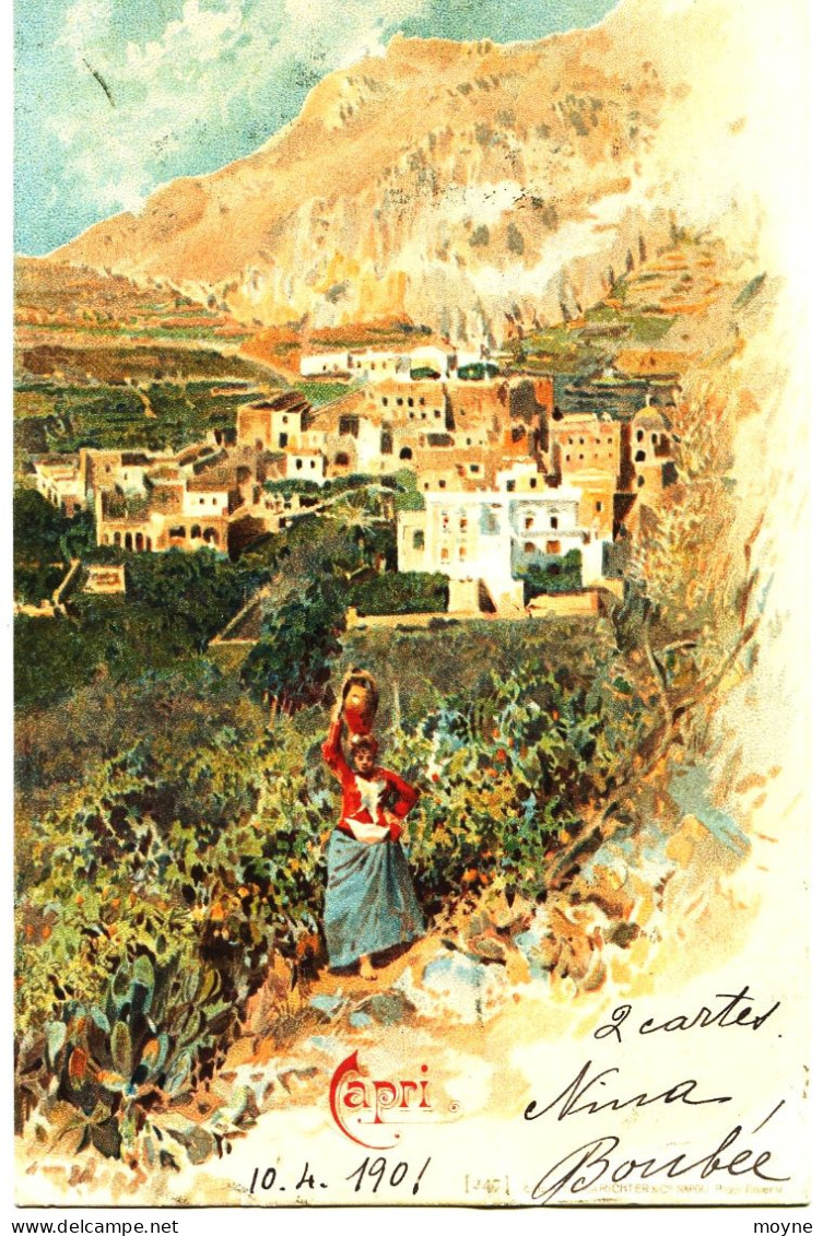 10636 - Italie -  CAPRI  :  Par  Illustrateur -  Circulée En 1901 - Carpi