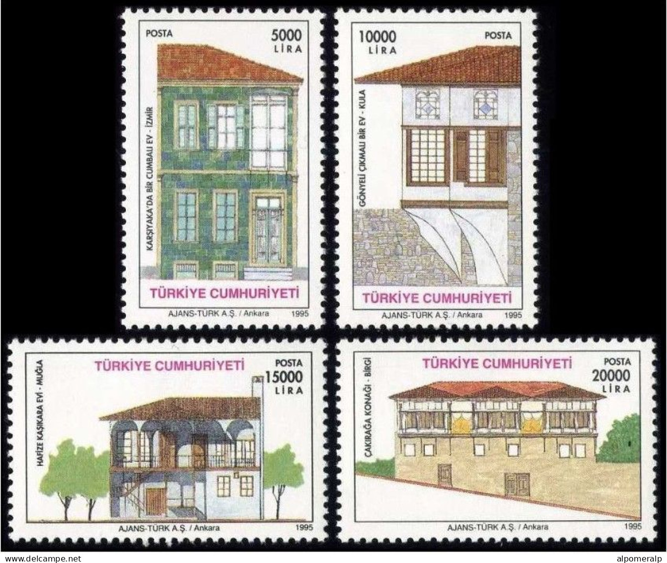 Türkiye 1995 Mi 3052-3055 MNH Traditional Turkish Houses (3rd/5 Issue) - Nuevos